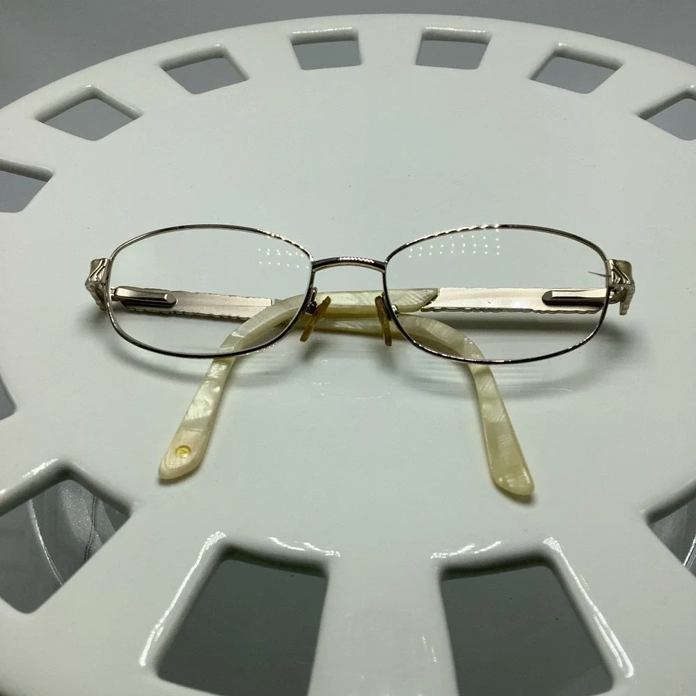 Vintage 50s Valerie Spencer Glasses 427 Gold/Ivory‎ 52/17/240 Womans